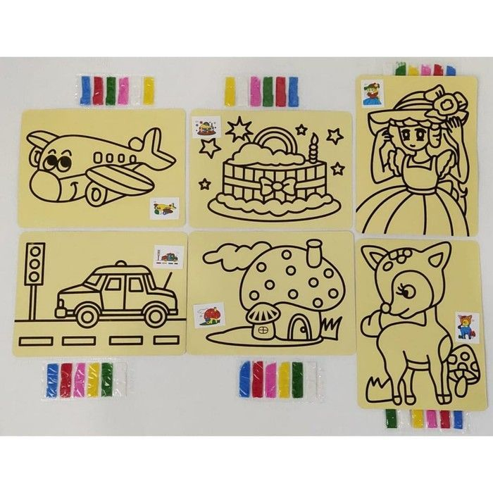 Mainan Anak Melukis Pasir / Mainan Anak Jadul Lukisan Pasir ukuran 12 X 16 cm