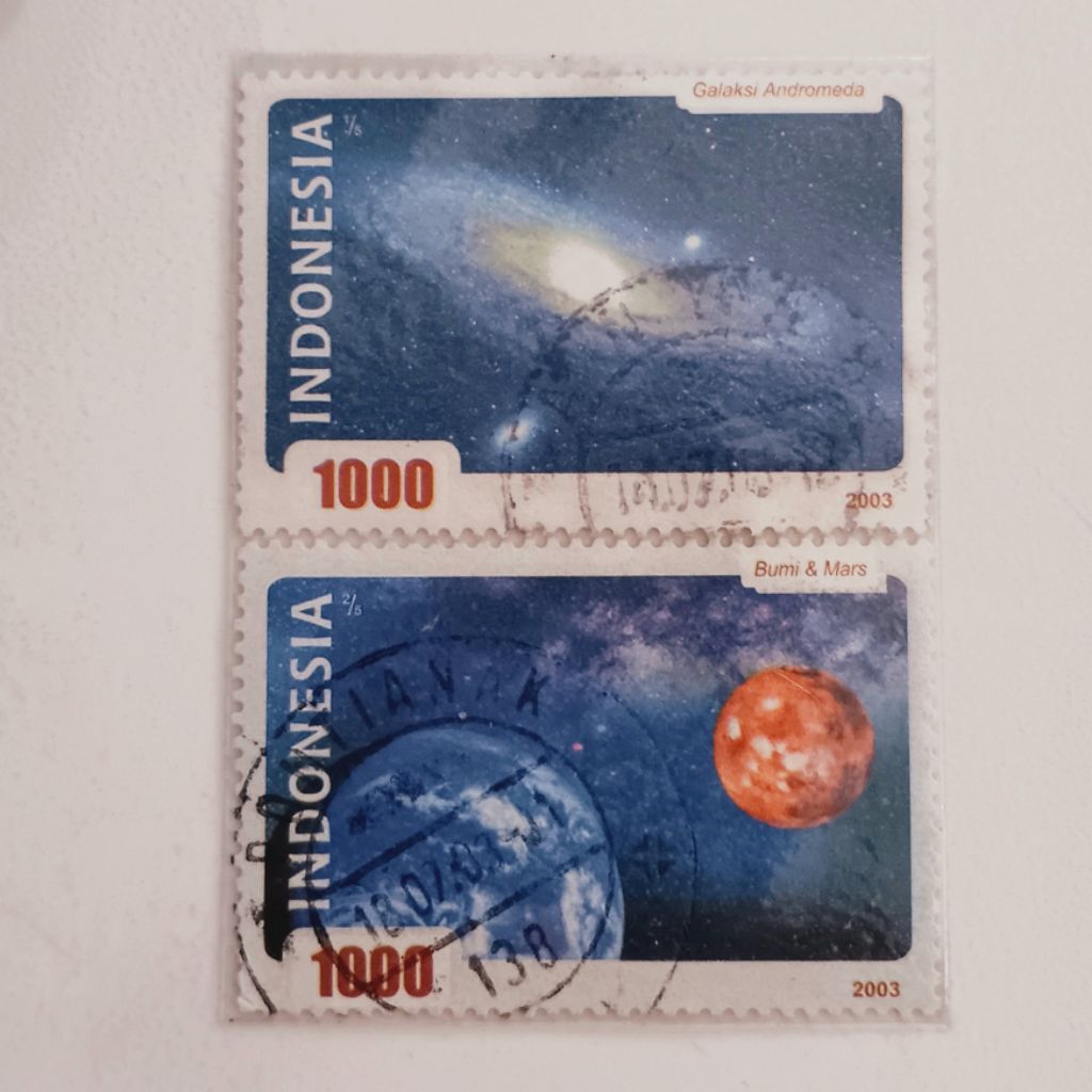 

(AB) Perangko Indonesia 2003 Tata Surya Seri 2 Set 2 pcs Used
