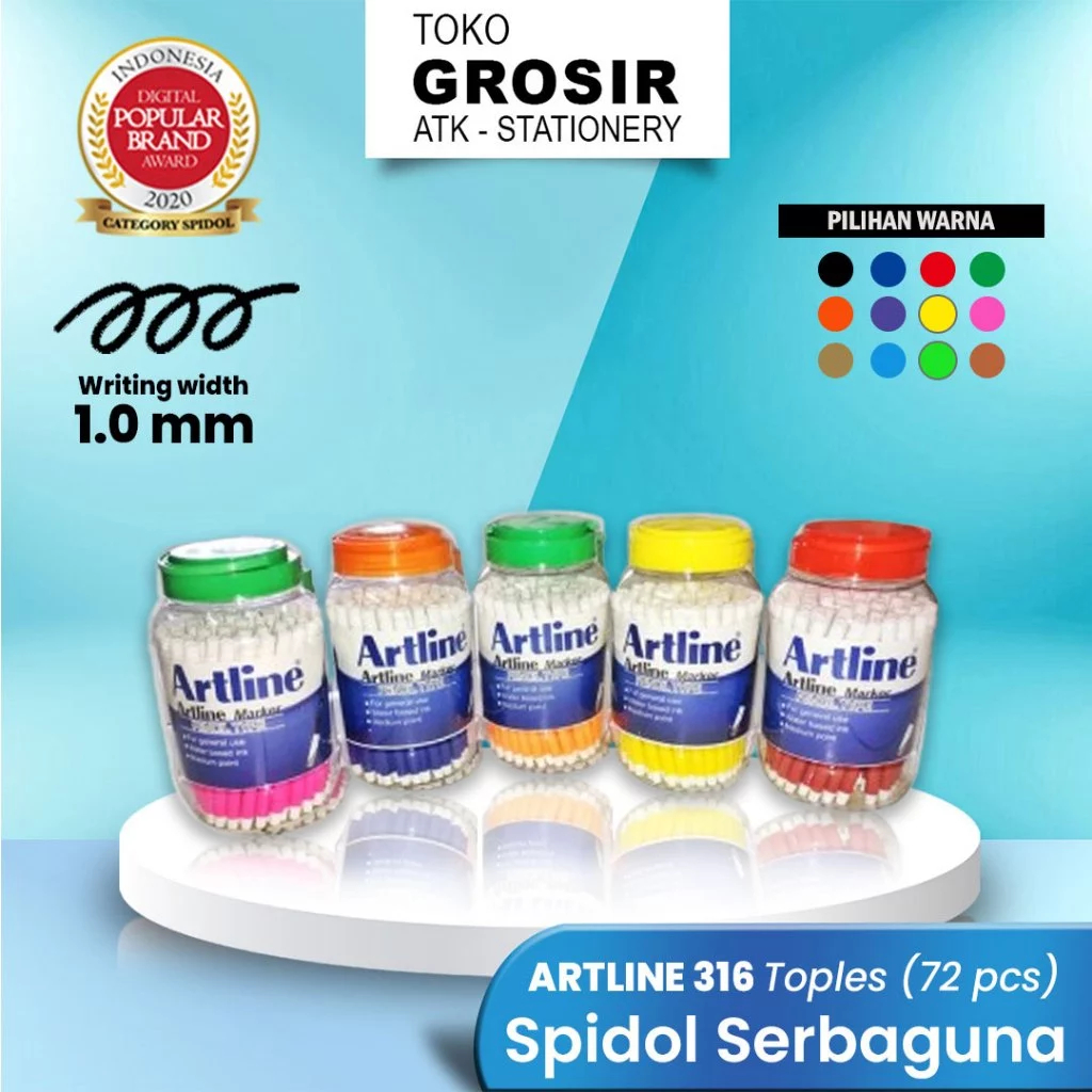 

GROSIR Spidol Serbaguna Artline 316 Toples (72 pcs) 2