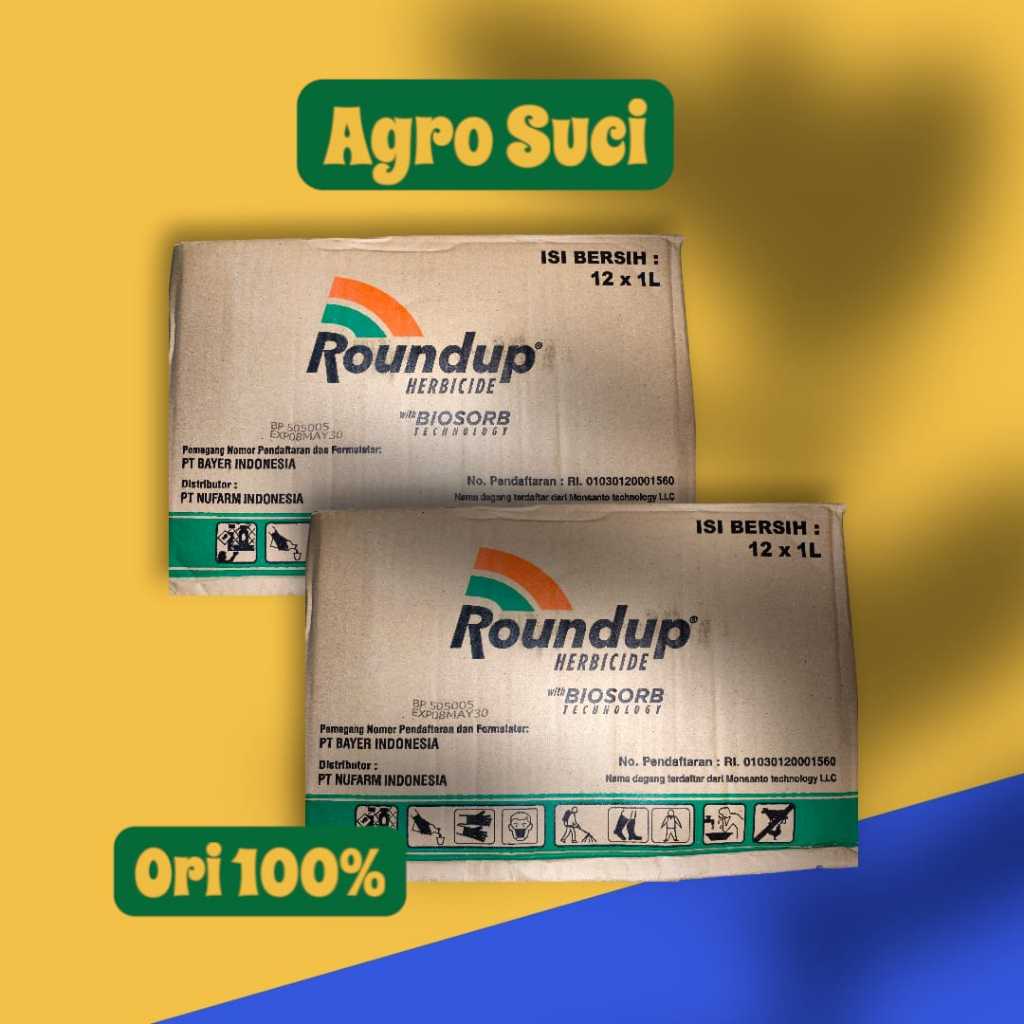 HERBISIDA ROUNDUP 1 DUS ISI 12 PCS (12 PCS x 1 LITER)