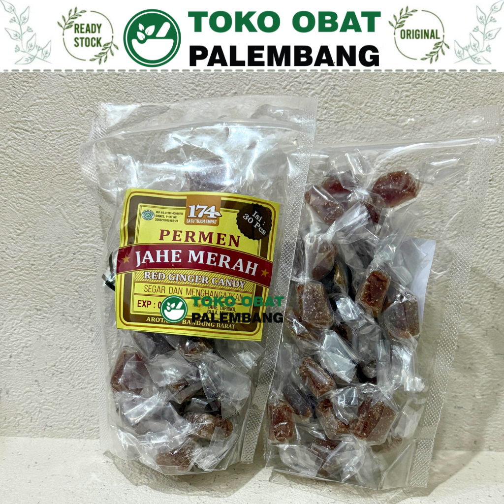 

PERMEN JAHE MERAH 30PCS 174 SATU TUJUH EMPAT SEGAR DAN MENGHANGATKAN RED GINGER CANDY JAHE EMPRIT