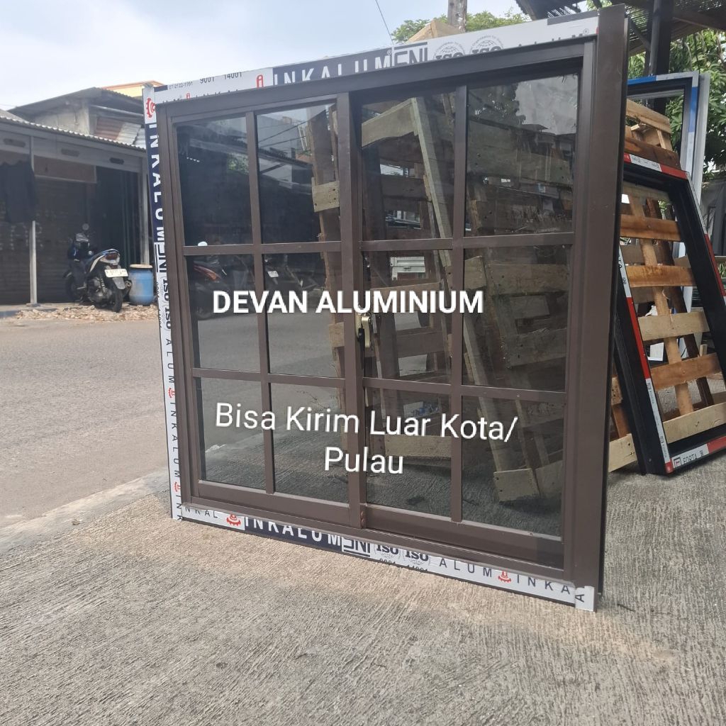 Jendela Sleding Aluminium Ornamen L120 x T120