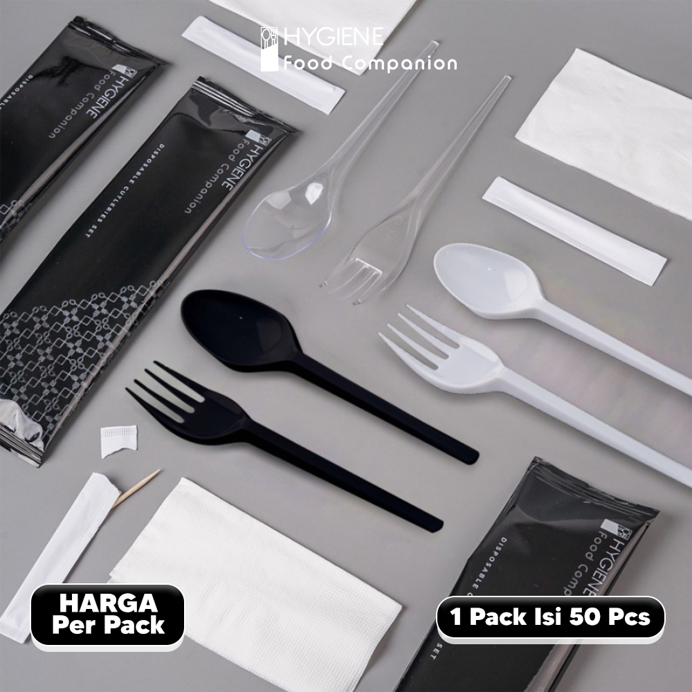 SET SENDOK GARPU PLASTIK PREMIUM / SENDOK SET HYGIENE PREMIUM LENGKAP
