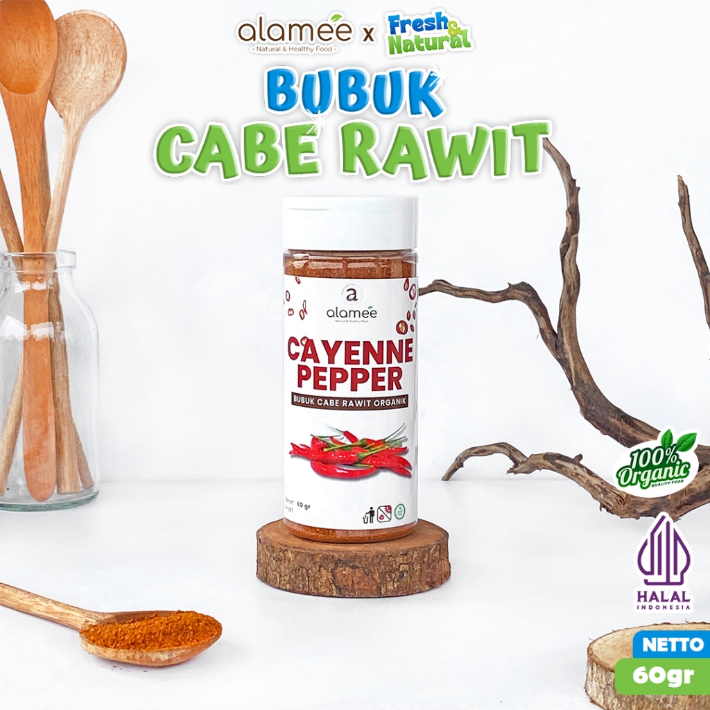 

ALAMEE Bubuk Cabe Rawit Cayenne Pepper Seasoning Powder Tanpa Campuran Bumbu Masakan Dapur 60gr fresh and natural