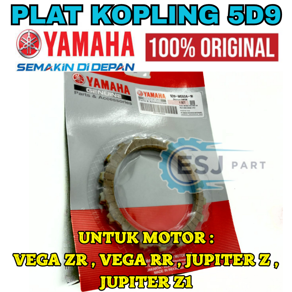 PLAT KOPLING 5D9 ORIGINAL YAMAHA ASLI Vega ZR/Vega RR/Jupiter Z/Jupiter Z1 BERKUALITAS TERBAIK ORI .