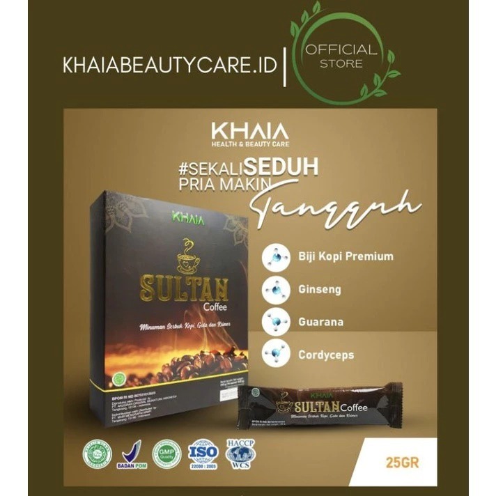 

KHAIA Sultan Coffee - Kopi Ginseng Stamina Pria Obat Kuat Herbal Dewasa Tahan Lama BPOM Original Asli (Privasi Aman)