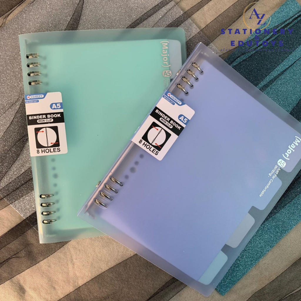 

Binder Book Squeezy A5 8 Holes SQA5-3271 Warna Pastel Transparan Binder Stylish & Multifungsi