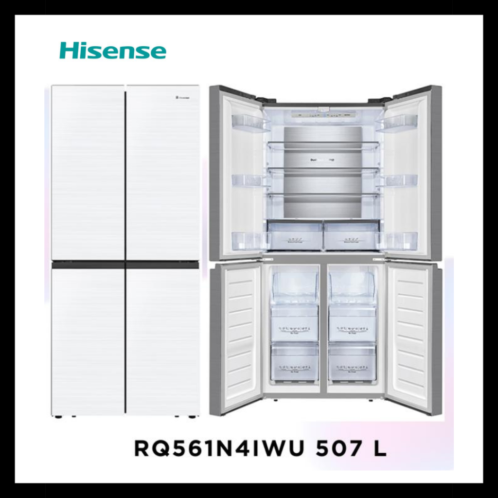 HISENSE RQ561N4IWU KULKAS 4 PINTU 561 LITER WHITE GARANSI RESMI