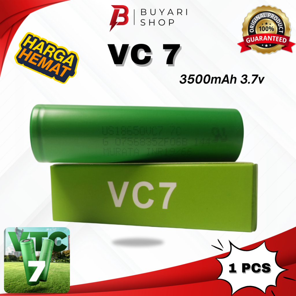 ORIGINAL BATERAI Sony VC7 18650 3.7V 30A 3500mAh Baterai 18650 VC7 SONY AUTHENTIC 100%