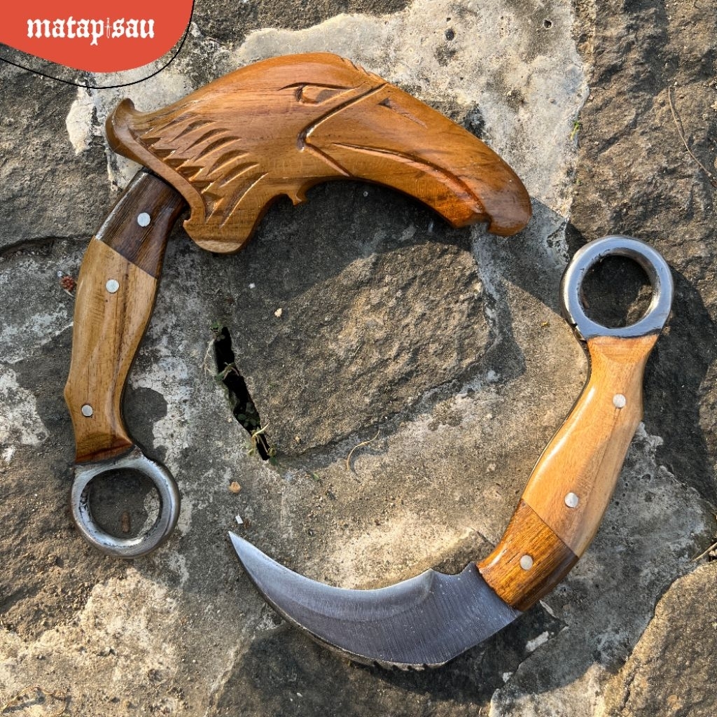 KARAMBIT EKEK JATI / BAHAN BAJA ASLI