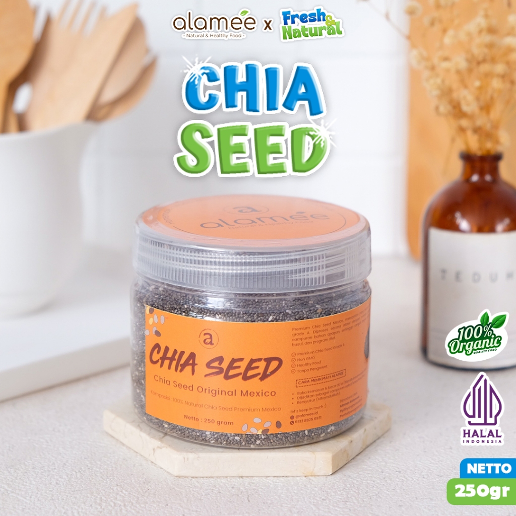 

Chia Seed untuk Diet Premium Organik Biji Chiaseed 250gr Black Seeds Organic Super Food fresh and natural