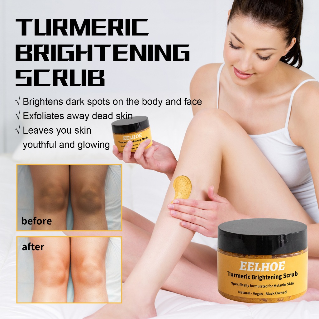 EELHOE Turmeric body scrub/Lulur pemutih badan/Peeling Kulit Ayam 100g Krim Scrub Pengelupas Tubuh P
