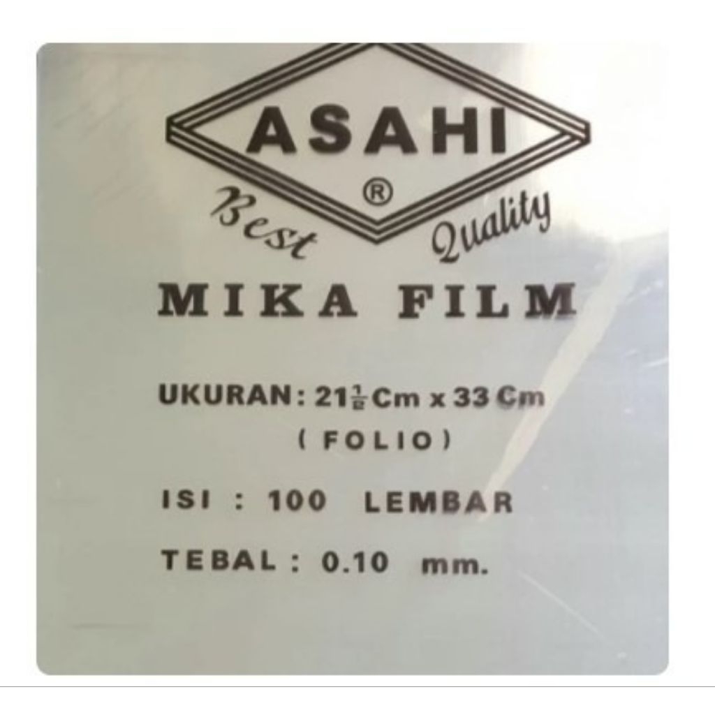 

cover mika ASAHI 0.10mik. bening.