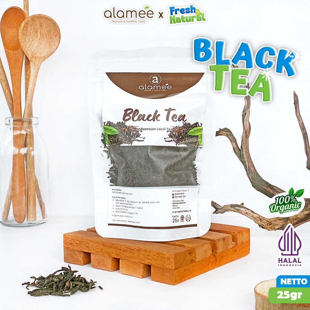 

Black Tea Teh Organic Bunga Kering Hitam Dried Alami Organik Herbal 25gr fresh and natural