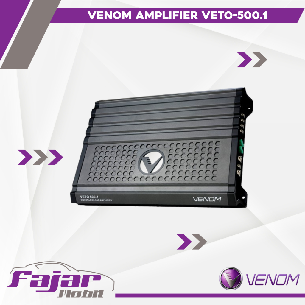 VENOM ELEMENTO VETO 500.1 POWER AMPLIFIER MONOBLOCK AUDIO MOBIL 1CH / POWER MONOBLOCK VENOM