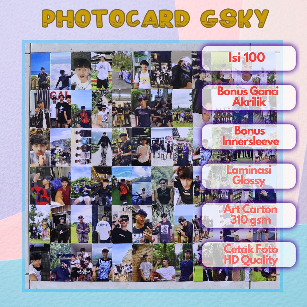 Photocard GSKY isi 100 pcs Unofficial Fans Made Gwsm Kusumawara Srotop