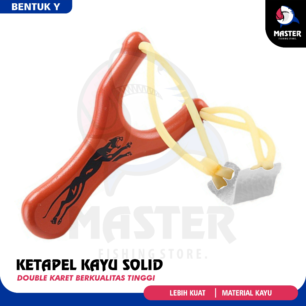 MFS - Mainan Ketapel Kayu Polos Plitur Perangkap Ikan Kuat dan Kokoh