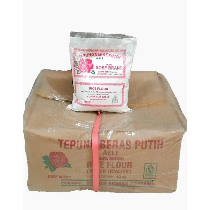 

Tepung BERAS Rose Brand 500 gram - 1 DUS isi 20pcs