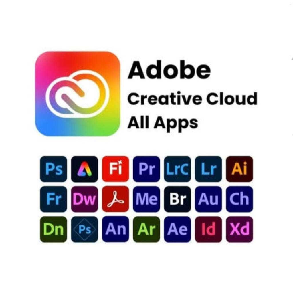 ORIGINAL Adobe Creative Cloud All Apps - 100GB Cloud Storage - 1 Tahun Subscription