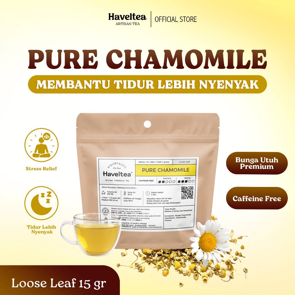 

Haveltea Pure Chamomile Tea Teh Bunga Chamomile Asli Teh Insomnia Flower Tea Loose Leaf