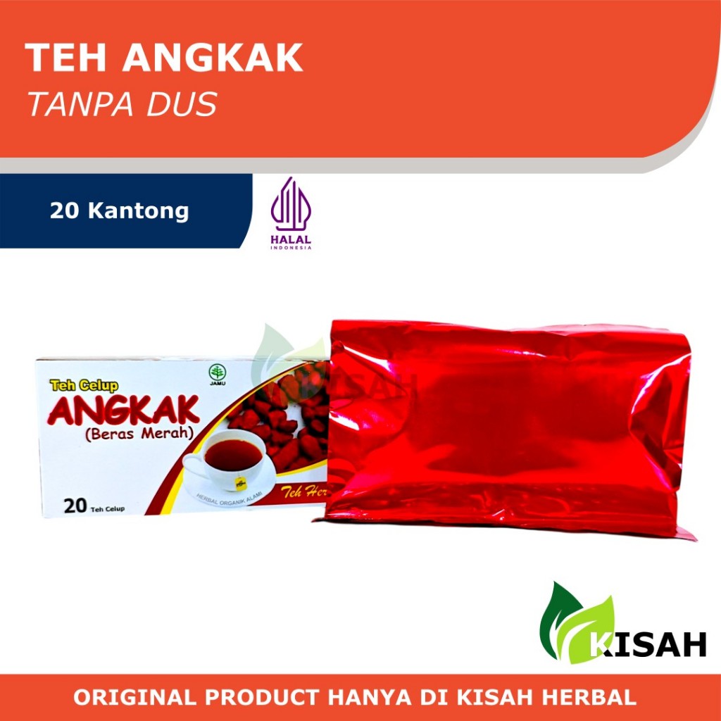 

[TANPA DUS] Teh Celup Angkak Tanpa Dus 20 Kantong - Beras Merah Herbal Asli - Turunkan Kolesterol & Stabilkan Darah