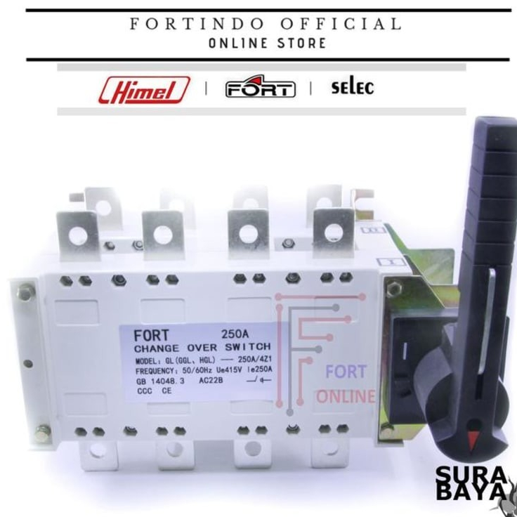 COS Change over switch 1000A 4 pole ohm saklar fort PANEL