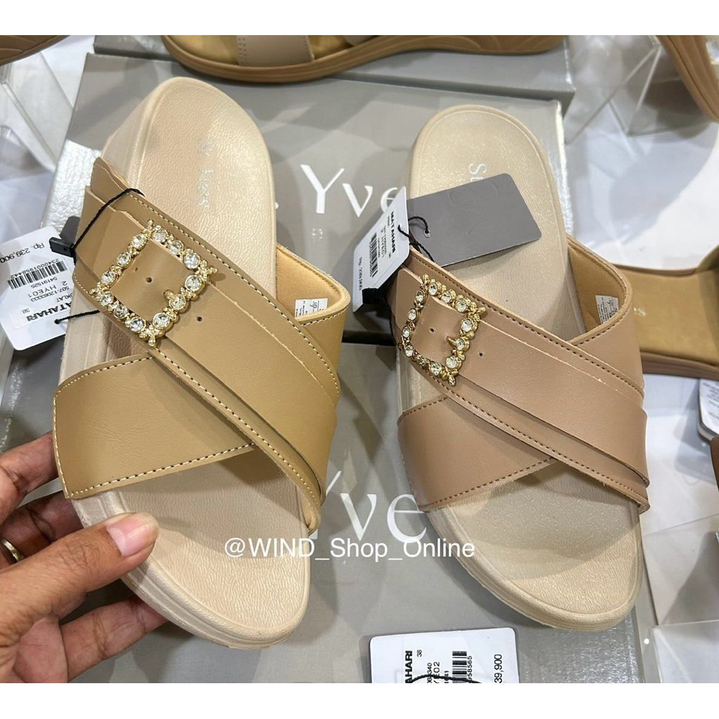 ST.YVES Sandal Heels wanita strep gesper size 36-40