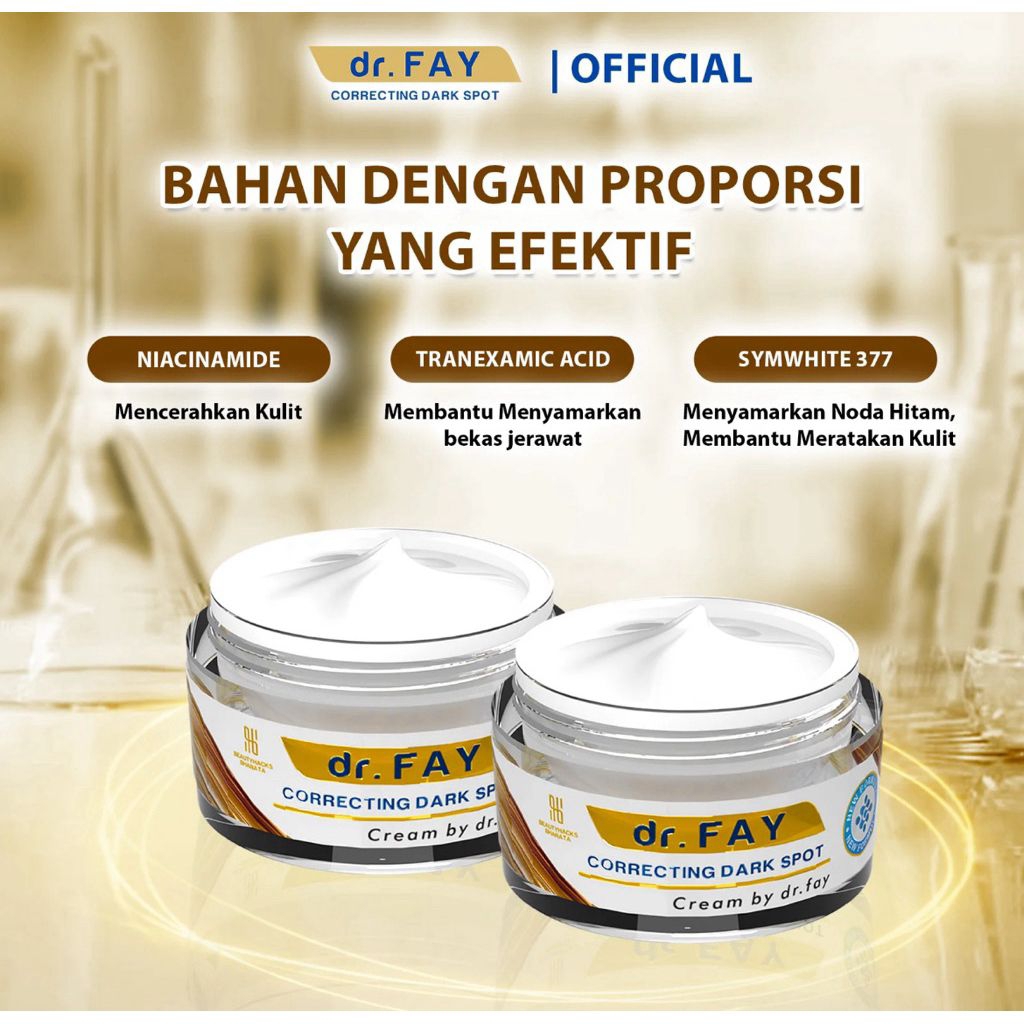 Promo Dr. FAY Cream perawatan jerawat - Bopeng Bekas jerawat & flek hitam kerutan ( DR FAY )