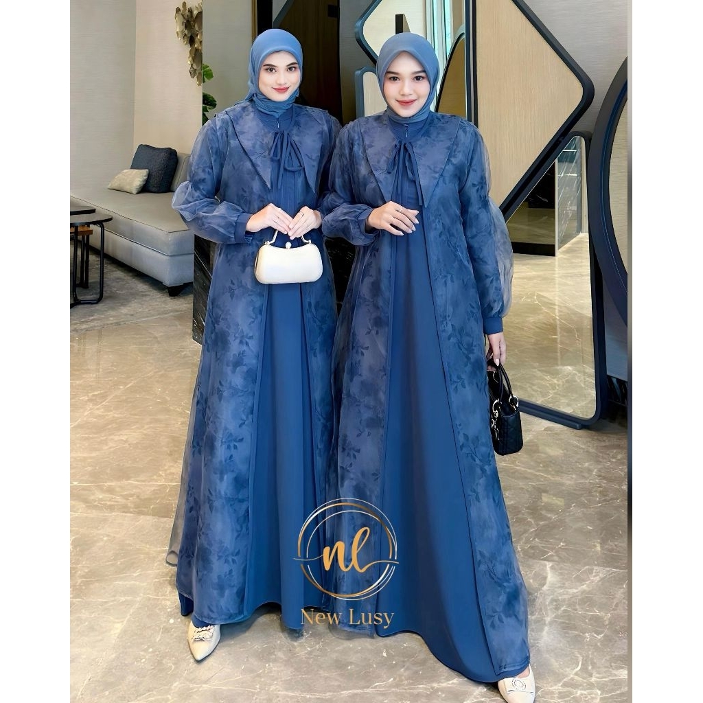 Zeza dress by new lusy gamis terbaru new lusy gamis mewah