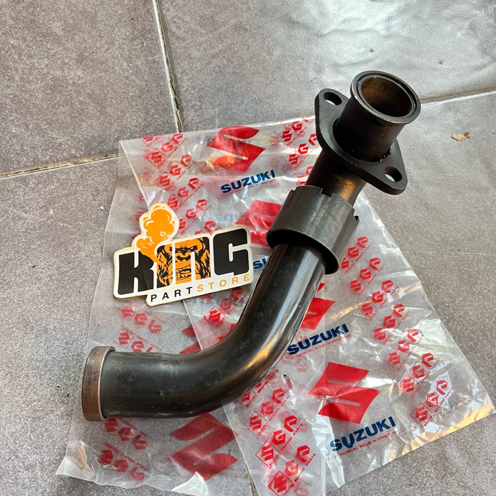 PIPA LEHER KNALPOT SUZUKI CRYSTAL KRISTAL TUNE TORNADO GS SPRINTER ORIGINAL SGP HITAM - LEHER RC100 