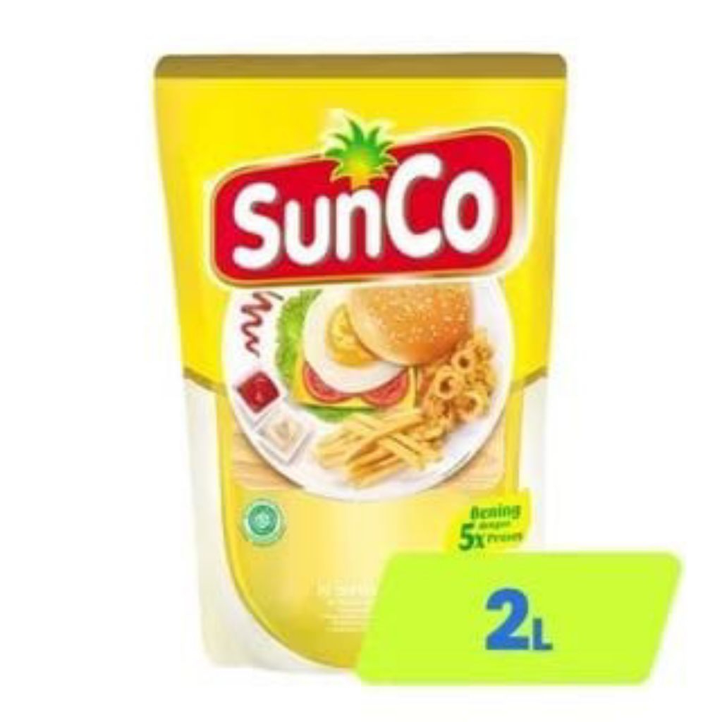 

minyak goreng sunco kemasan 2 liter paching plastik