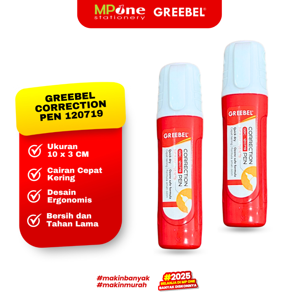 

Greebel Correction Pen Cair 120719 / Tipe X Cair GREEBEL (min order 2pcs)