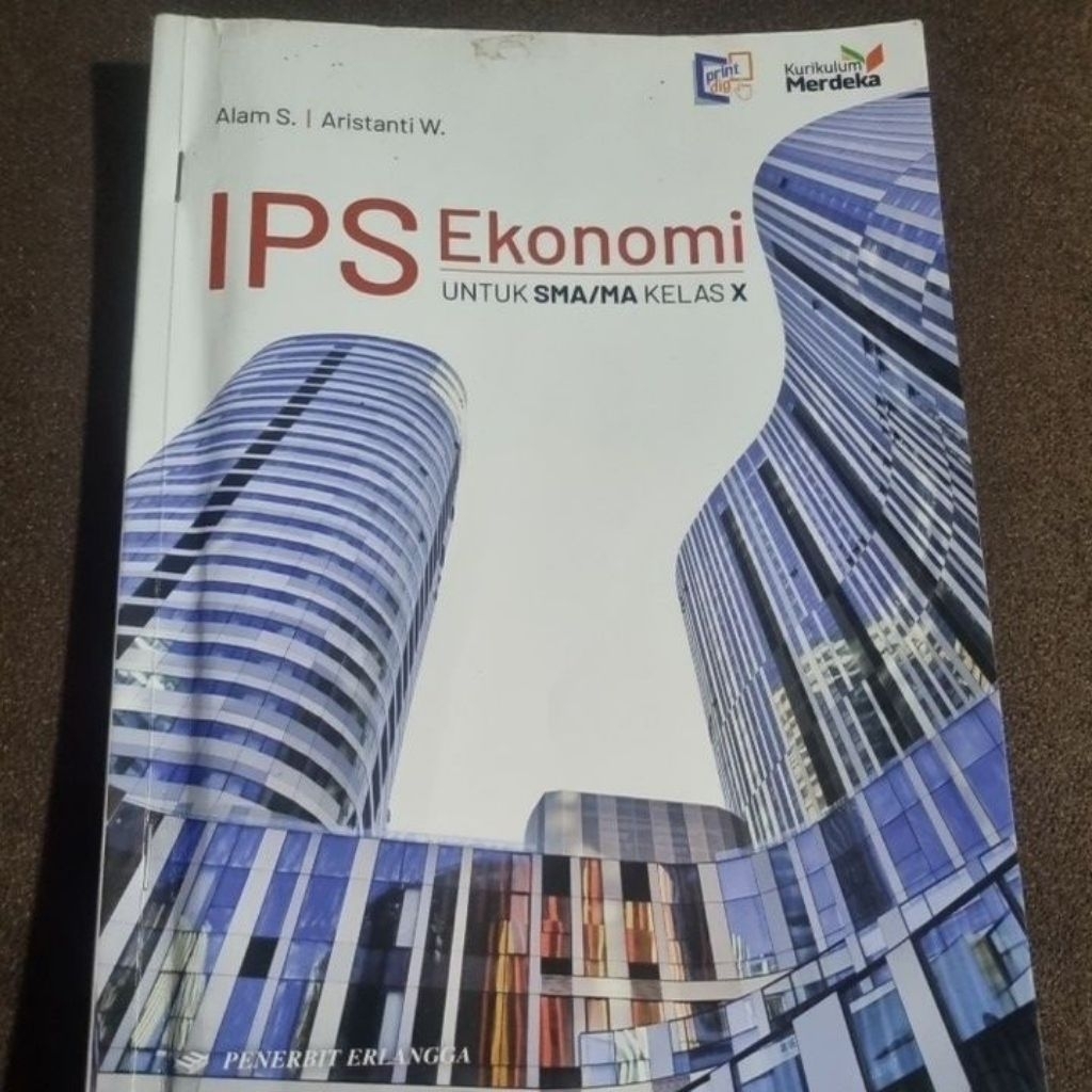 (preloved) Buku IPS Ekonomi kelas 10 X SMA Erlangga merdeka kurmer