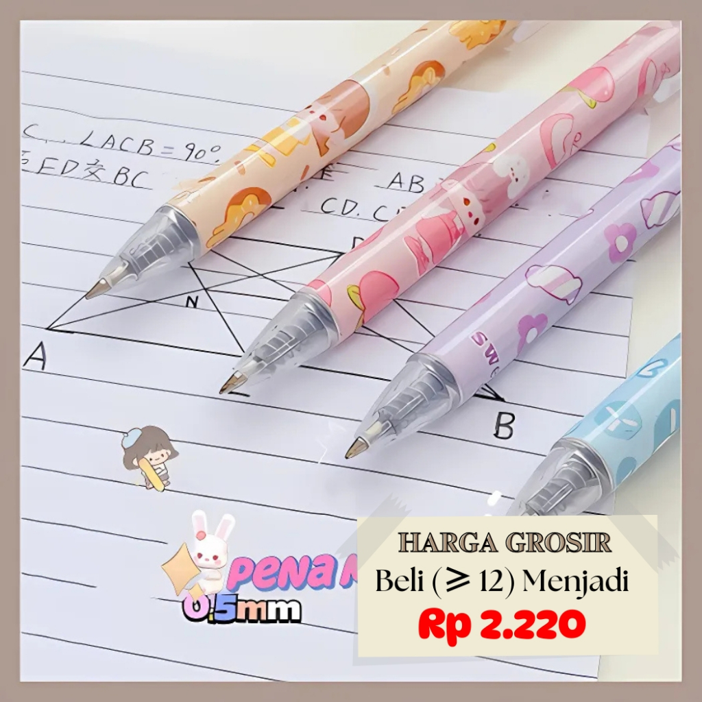

Pulpen Pena Tulis Momo Tinta Hitam 0.05mm 1 Pc