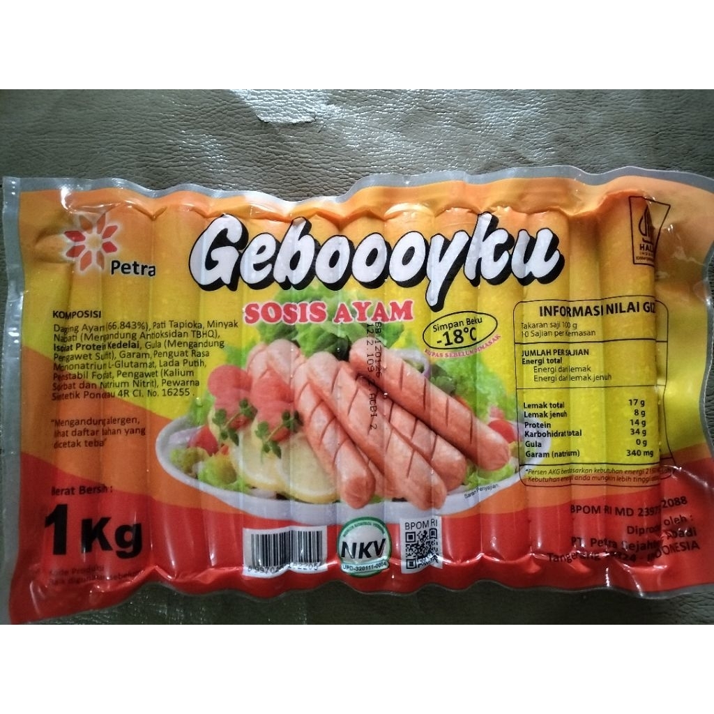 

Geboyku sosis ayam 1kg