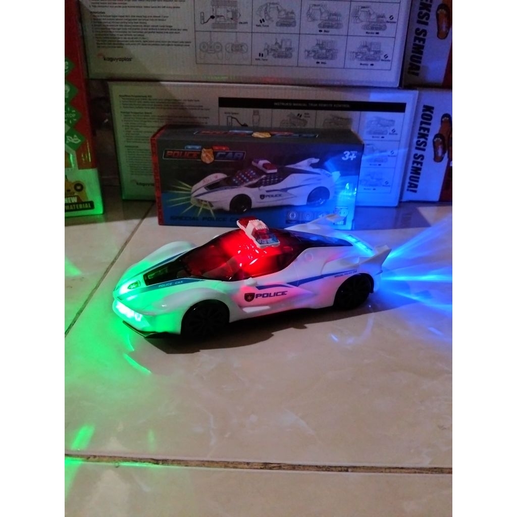 Mainan Mobil Polisi-Spiderman-Sirine-bening-sports bisa jalan ada lampu dan musik