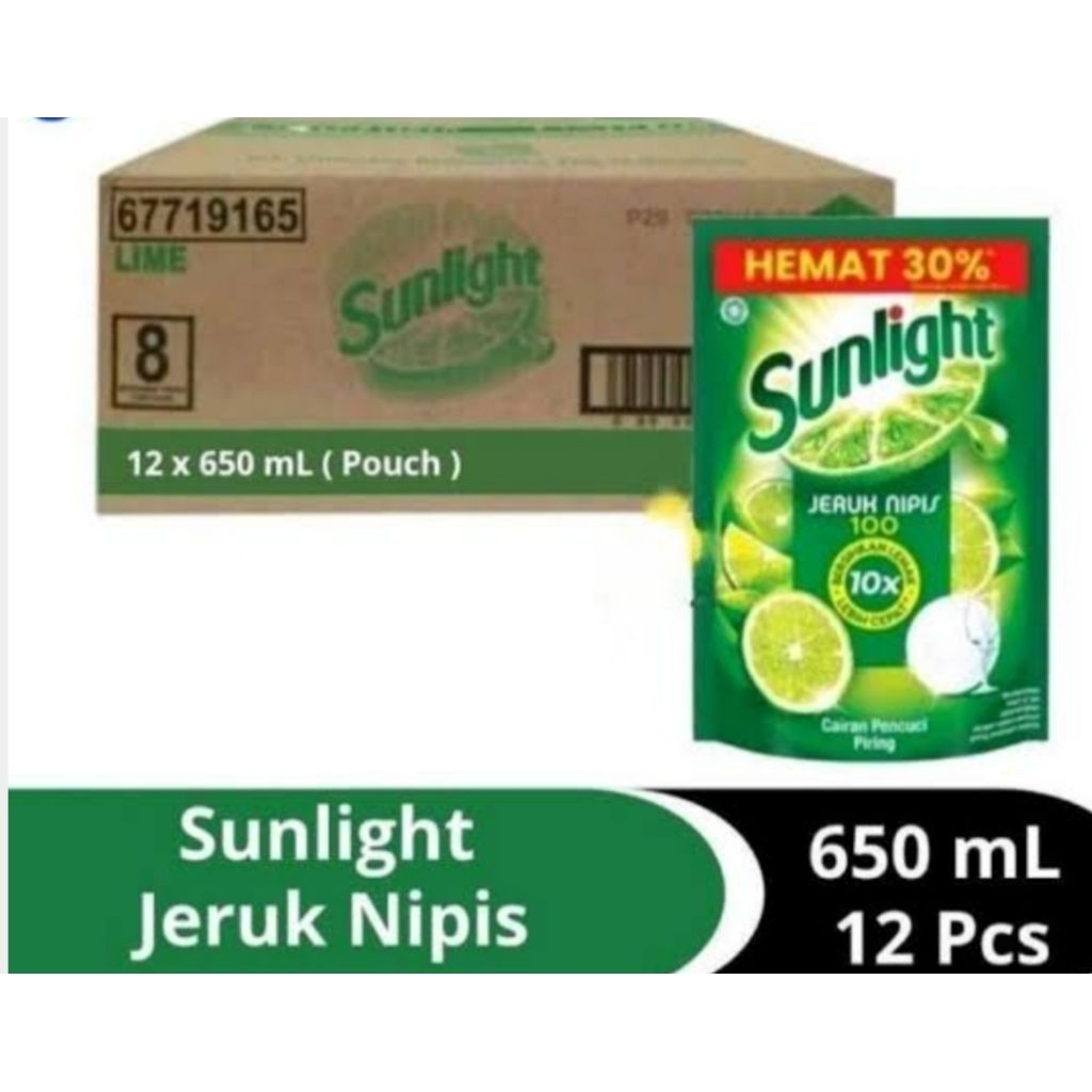 PENCUCI PIRING SUNLIGHT 650ML 1DUS ISI 12PCS