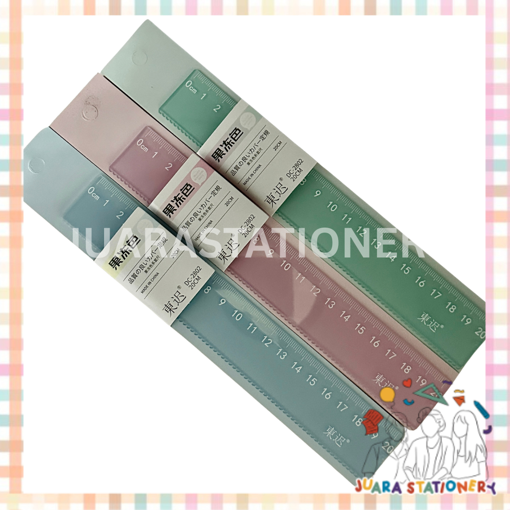 

(3182) Penggaris Transparan 20 cm / Penggaris Estetik Penggaris Ruler
