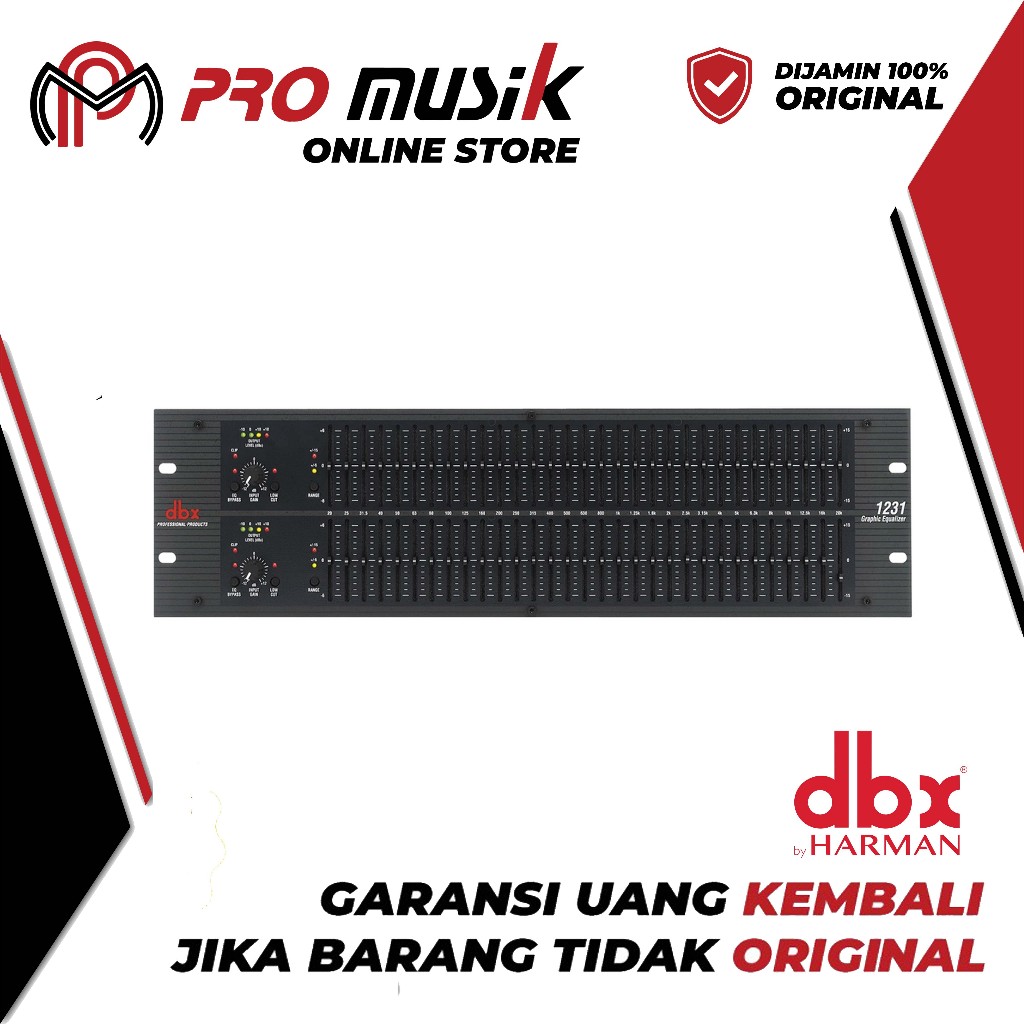 DBX 1231V - 1231 V - 1231-V Original Garansi Resmi Equalizer 2x31 Band