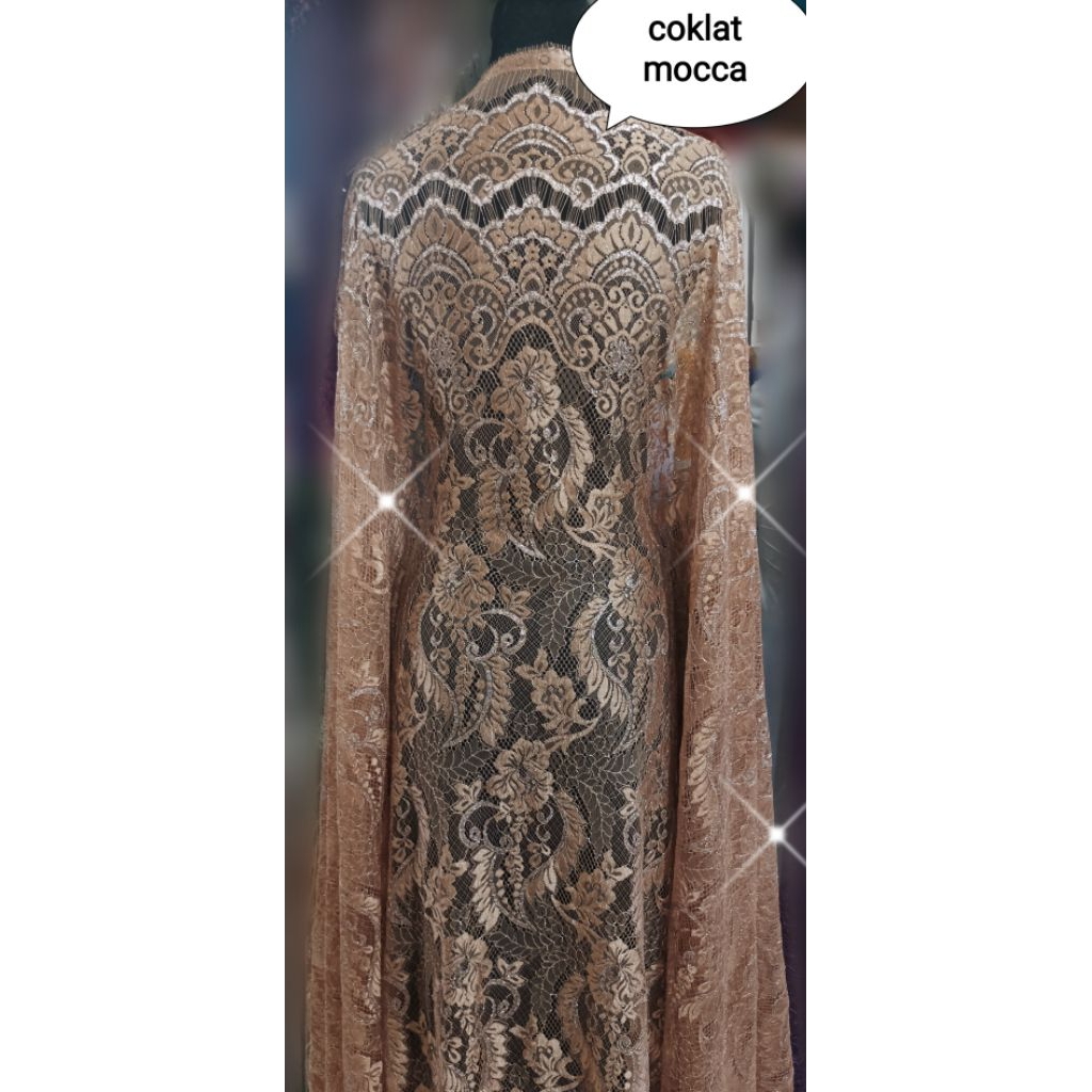 brokat semi prancis silk premium metalik