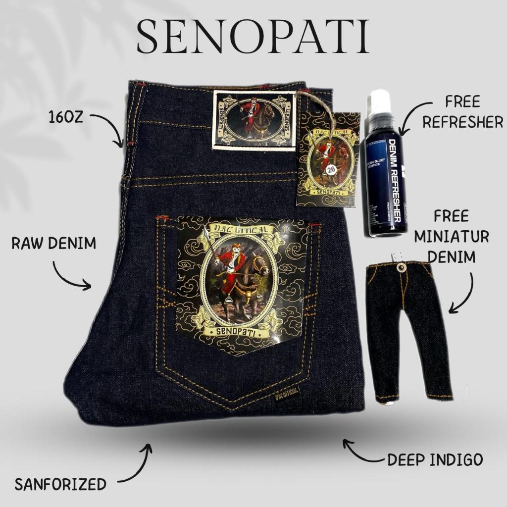 CELANA DENIM SELVEDGE ACCENT 16 OZ ART SENOPATI SLIM STRAIGHT / SANFORIZED / DEEP INDIGO / RAW DENIM