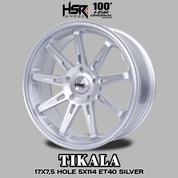 HSR Tikala Velg Mobil Ring 17 PCD 5X114 & 5X110 | Velg Mobil Murah R17 Original HSR