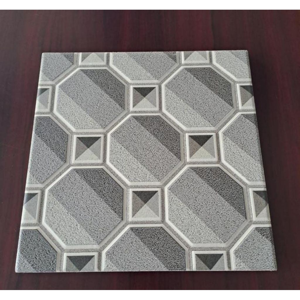 keramik lantai kamar mandi matte hexagonal 25x25 GALGARY GREY