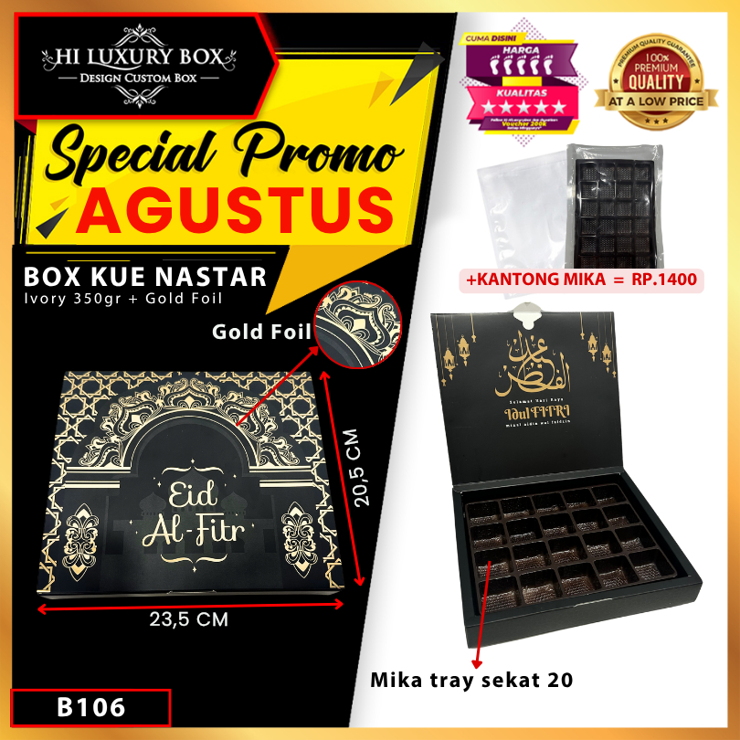 

B106 : Box Hampers Nastar / Box Kue Lebaran / Dus Idul Fitri / B106