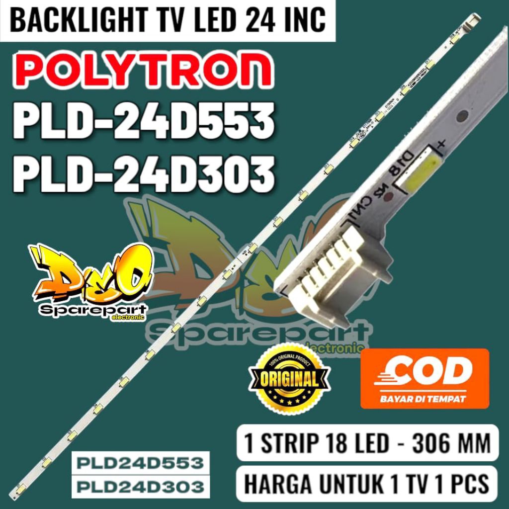 BACKLIGHT TV LED POLYTRON 24 INC PLD24D553 PLD24D303 LAMPU BACKLIGHT TV POLYTRON PLD-24D553 PLD-24D3