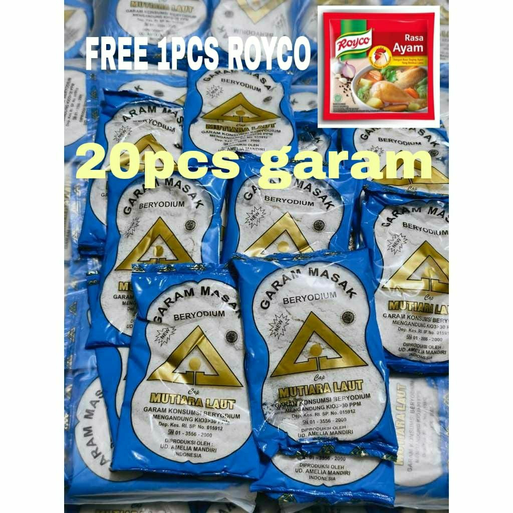 

20Pcs Garam Masak Dapur Beryoudium Free 1Pcs Royco Ayam Termurah