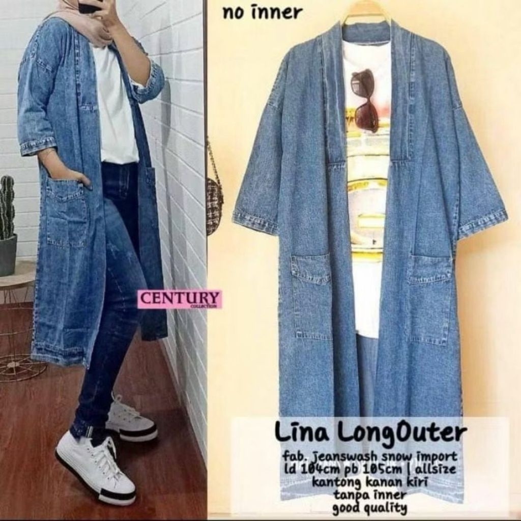 KARDIGAN JEANS / OUTER WANITA / BEST SELLER KARDIGAN JUMBO JEANS