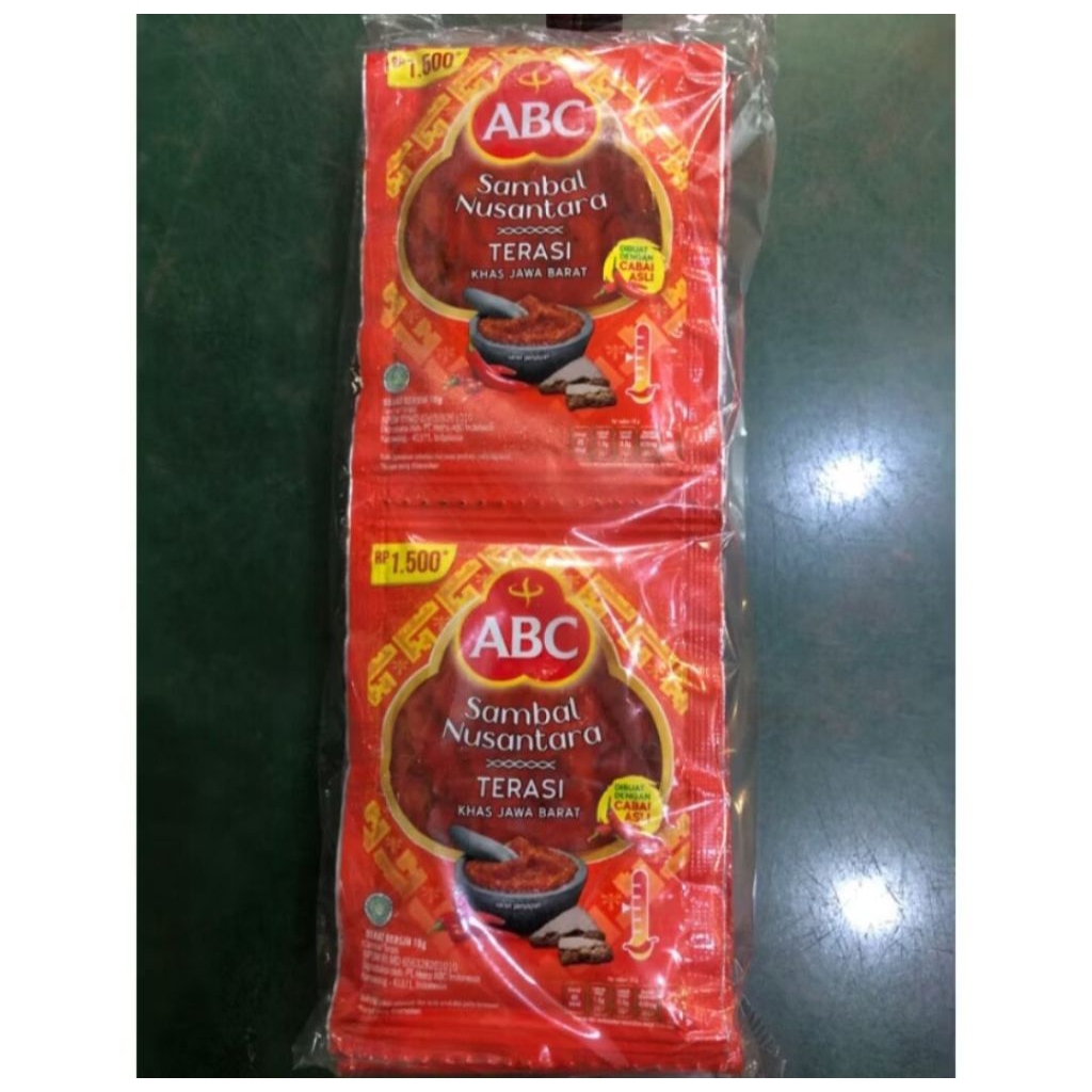 

ABC Sambal Terasi Saset Serenceng Isi 10 Saset