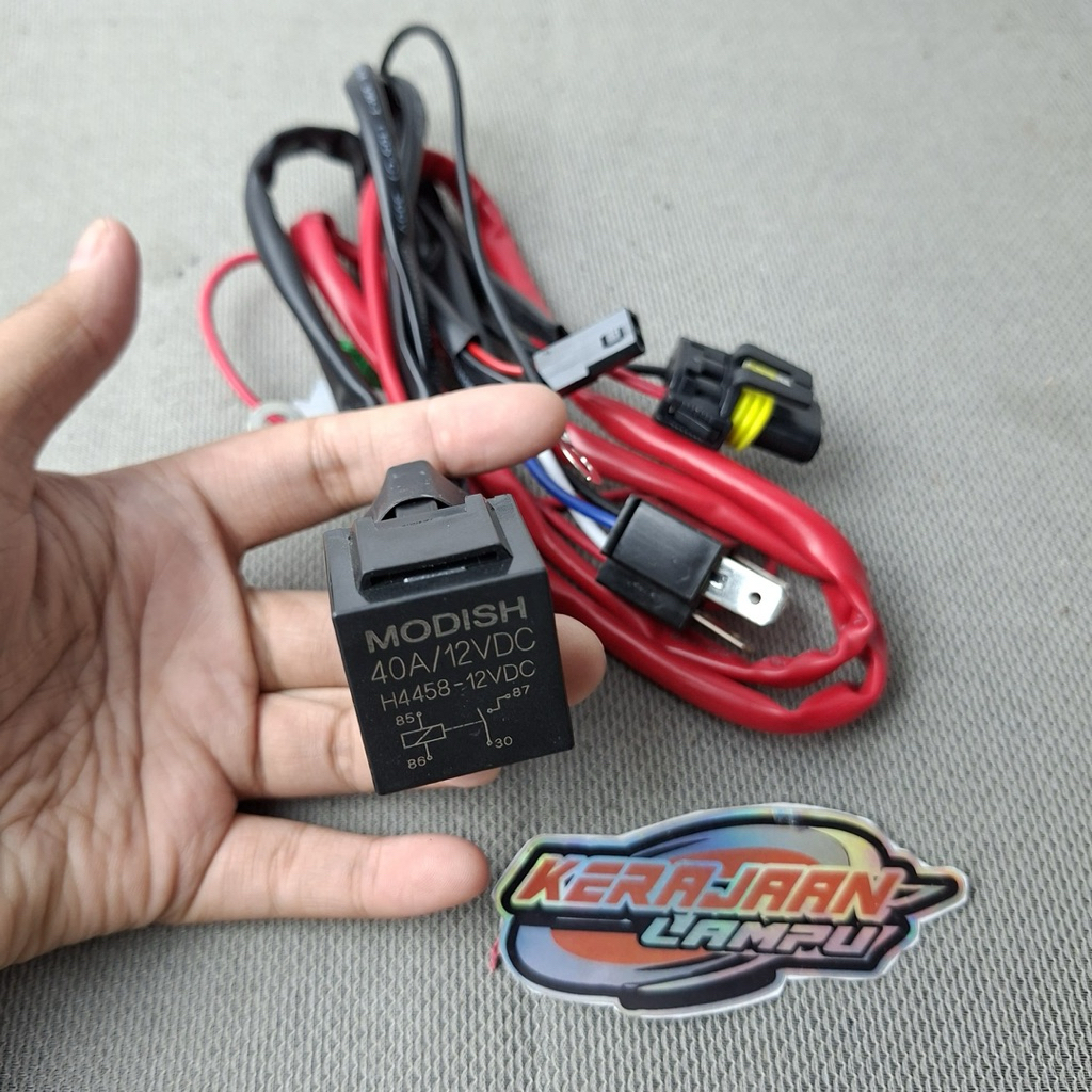 Relay Set Super 1 Lampu Kabel Relay Set Biled Hid Lampu Tembak Motor Mobil