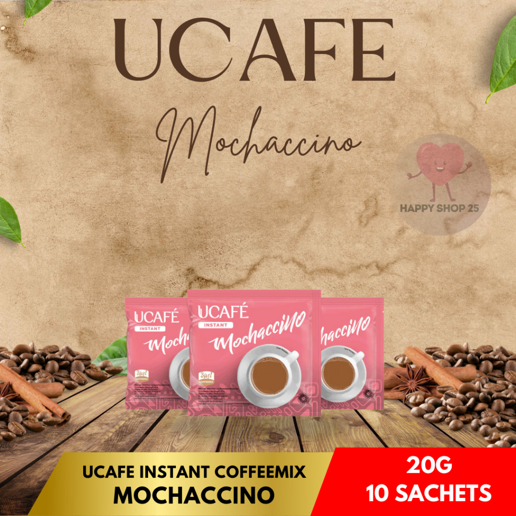 

UCAFE Instant Coffee Mochaccino R10 (10 sachets x 20g) | Kopi Instan Mokacino